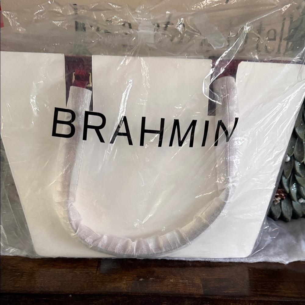 Brahmin Medium Asher Ruby Ombre Leather Tote NWT … - image 2